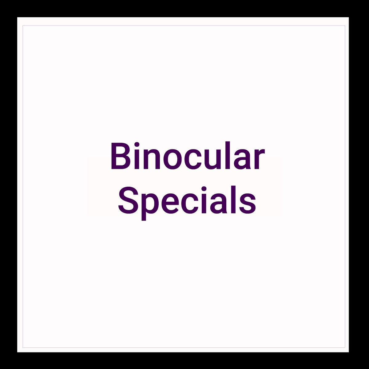 Binocular Specials collection banner for binoculars at Foto Discount World.