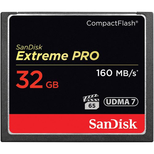 SanDisk 32GB Extreme Pro CF 160MBs Memory Card