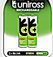 Uniross Mini Charger with 2 AA Batteries