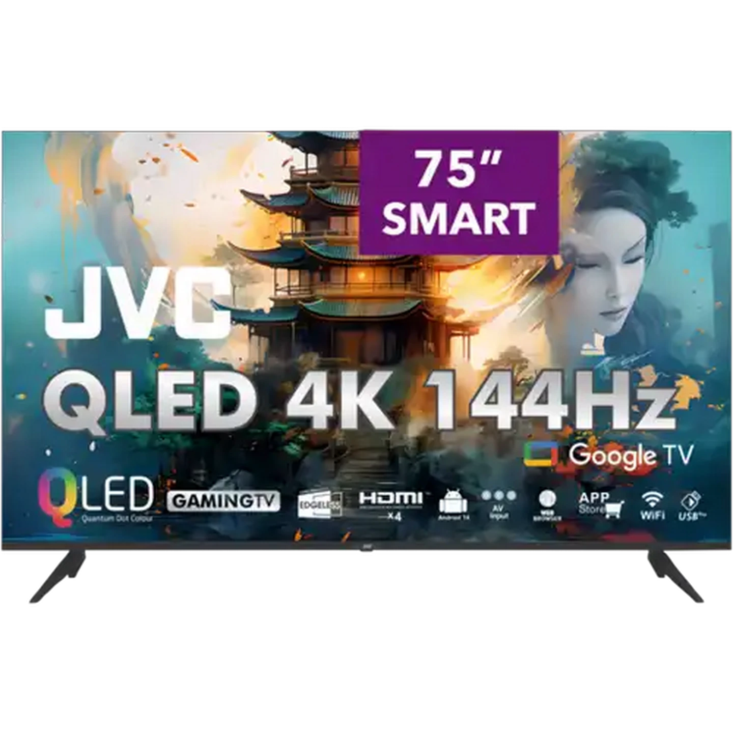Image of JVC 75 Inch 4K QLED Google TV