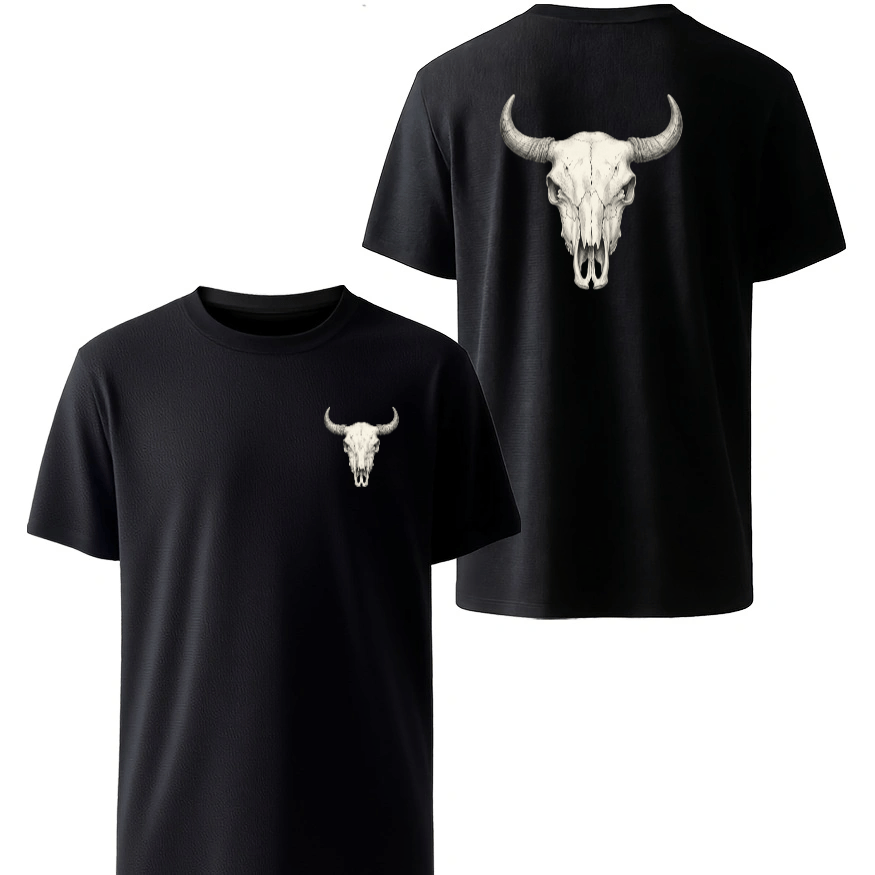 Bull Skull Graphic T-Shirt | Vintage Western Style
