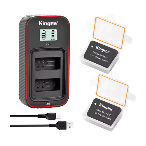 KINGMA 2X LP-E12 BATT +CHARGER