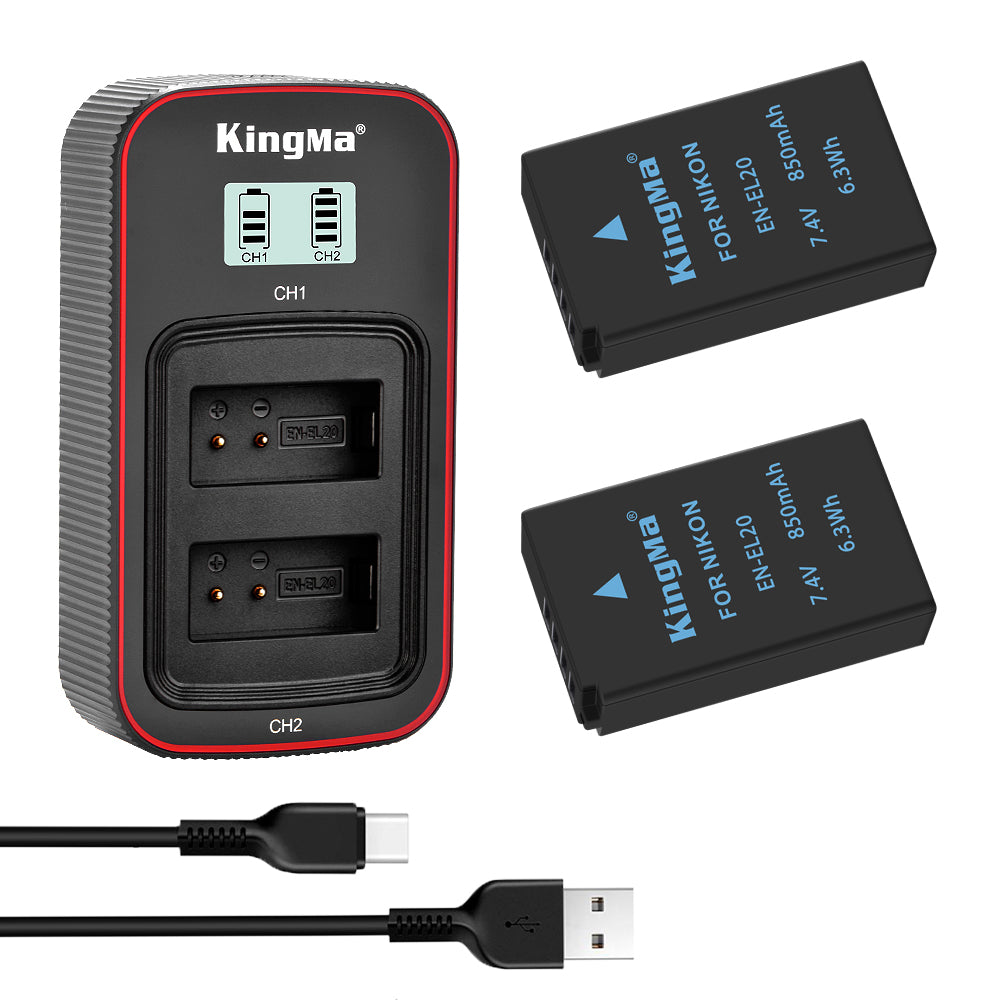 KINGMA EN-EL20 DUAL CHARGER X 2 BATTERIS