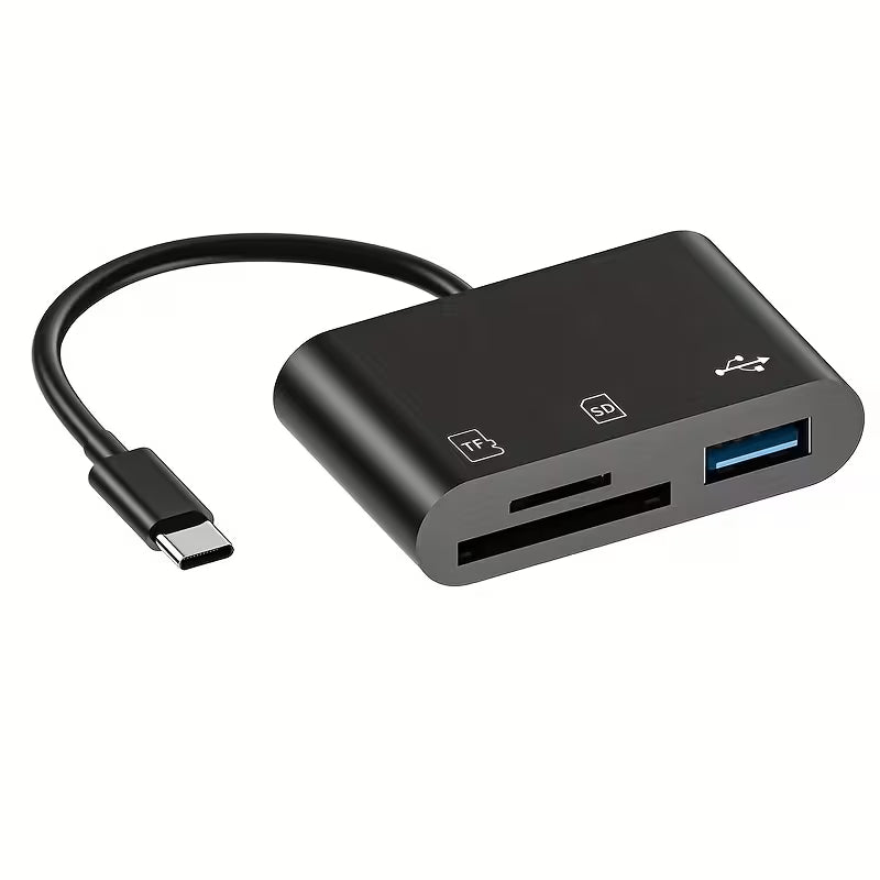 RSI 3-in-1 USB-C Memory Card Reader – Black