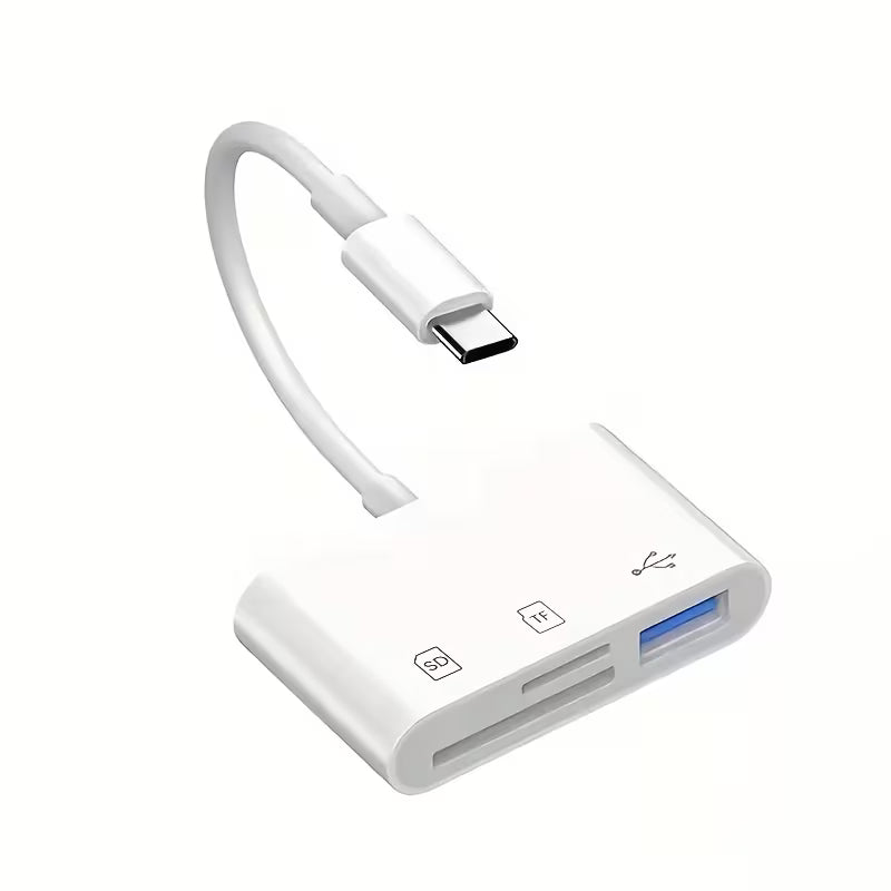 RSI 3-in-1 USB-C Memory Card Reader – White