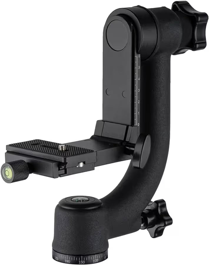 RSI Metal Heavy-Duty 360° Panoramic Gimbal Tripod Head