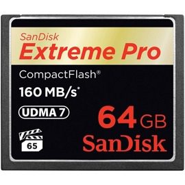 Sandisk 64GB CF, 160MBs, 1067X Extreme Pro CompactFlash Memory Card