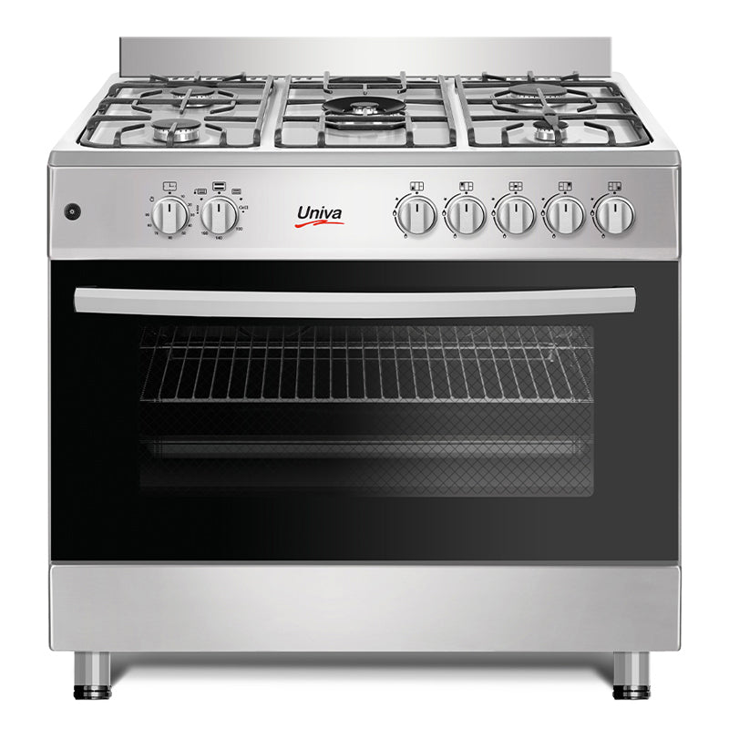 UNIVA UG019SI 90CM 5 BURNER GAS STOVE WITH GAS OVEN