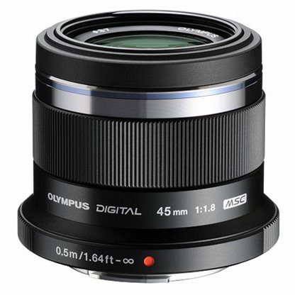 OM System 45mm f1.8 Black Lens
