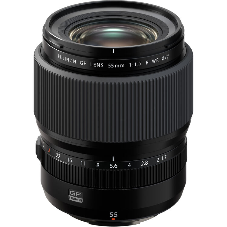 fujifilm gf 55mm f1.7 mirrorless camera lens