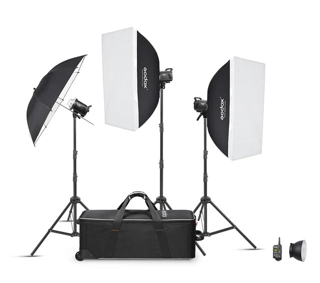 godox ms300v-d triple studio flashes kit