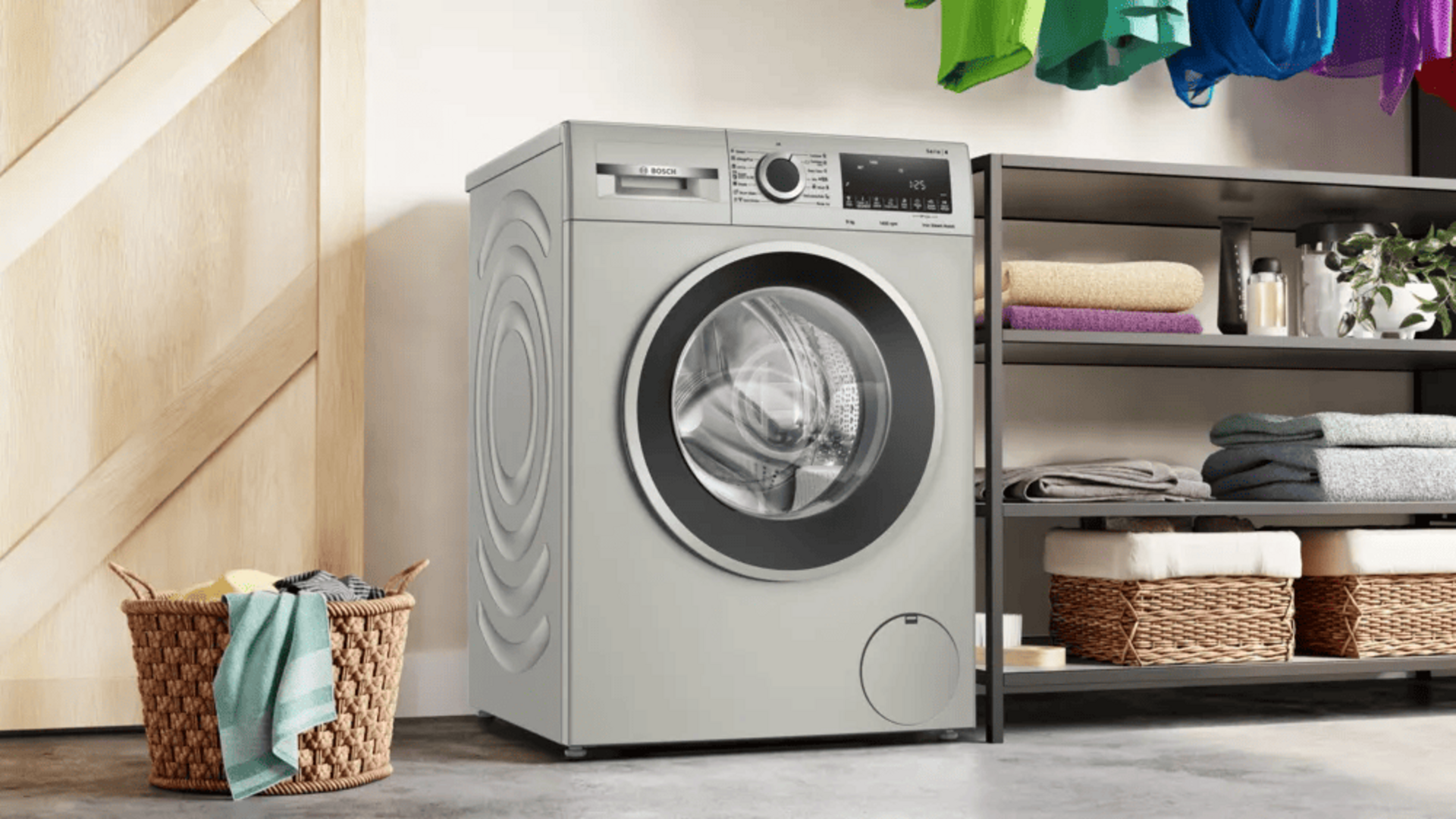 Bosch WGA1440XZA 9kg Series 4 Front Load Washing Machine – Silver Inox