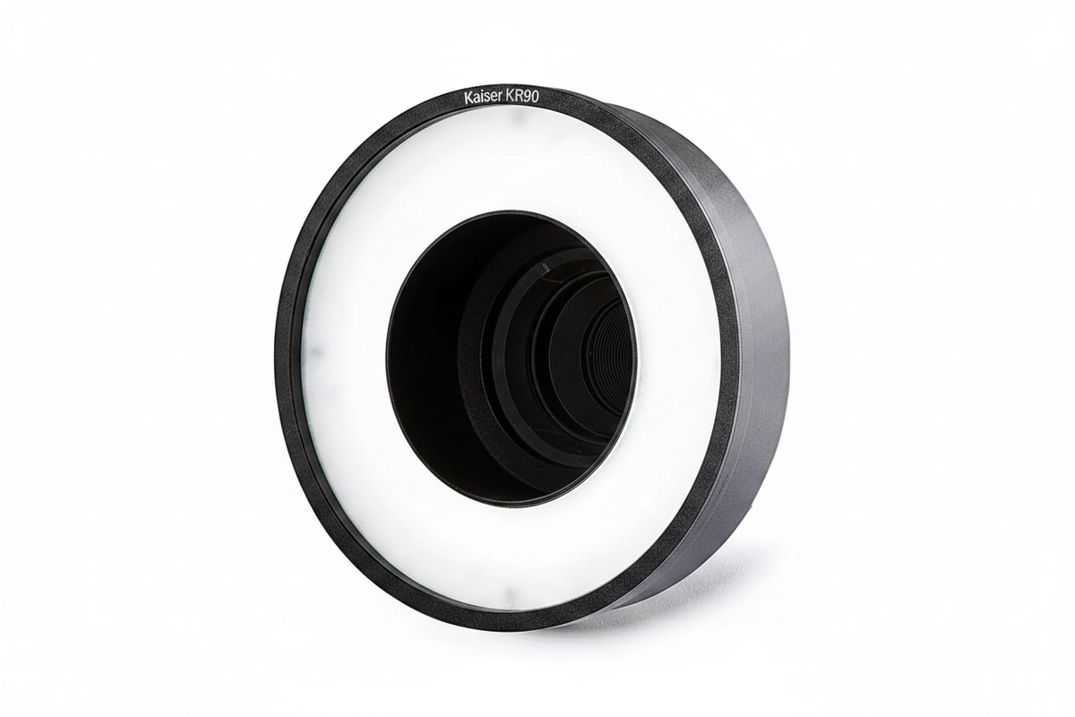Kaiser KR90 Ring Light - Skew View White Background