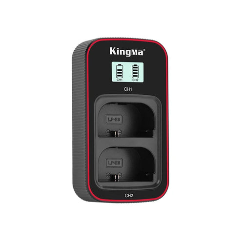 kingma lcd dual lp-e6 charger