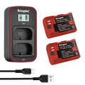 Kingma Canon LP-E6NH Twin Battery & LCD Charger Kit (2x Batteries + Charger)