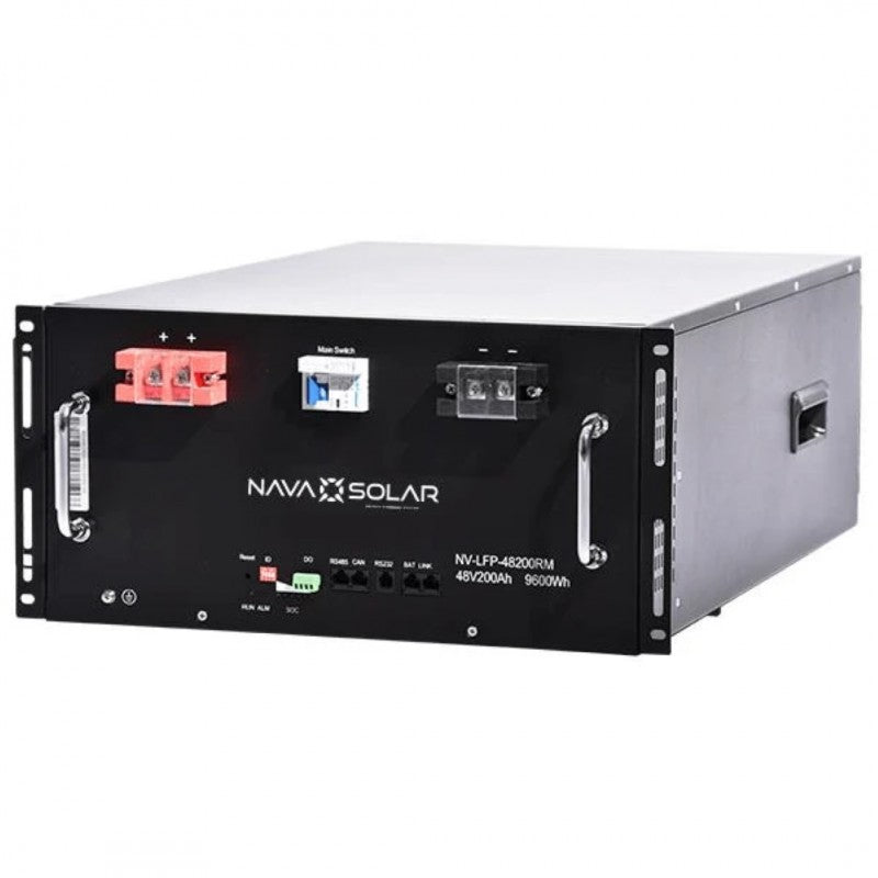 NavaSolar NV-LFP-48200RM 48V 200AH LiFePO4 Lithium RM Battery with BMS