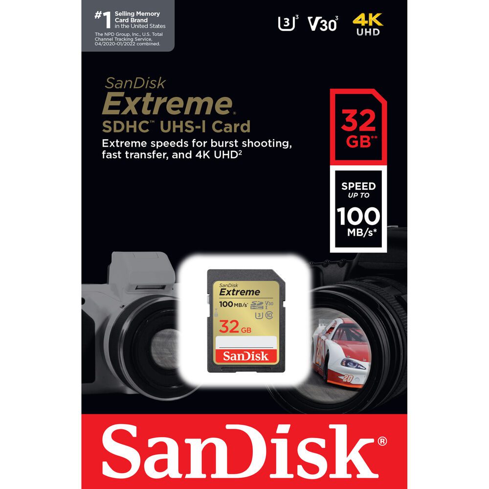 SanDisk 32GB Extreme SDHC Memory Card