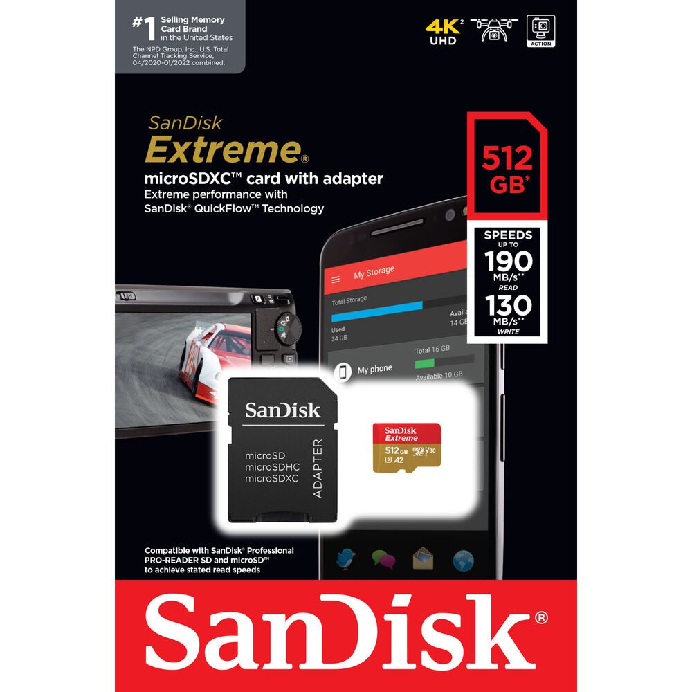 SanDisk 512GB Extreme microSDXC Memory Card