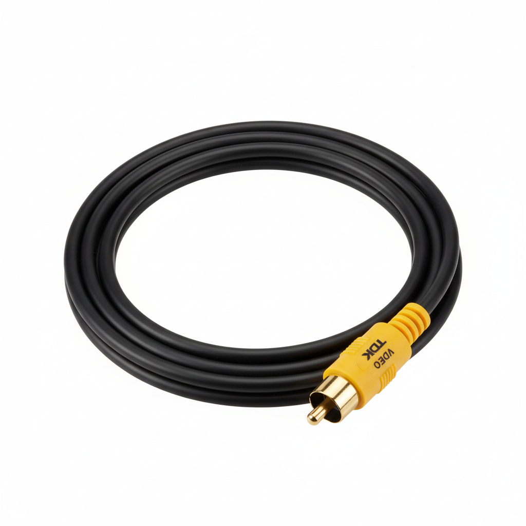 TDK 2m Composite Video Cable - No Background