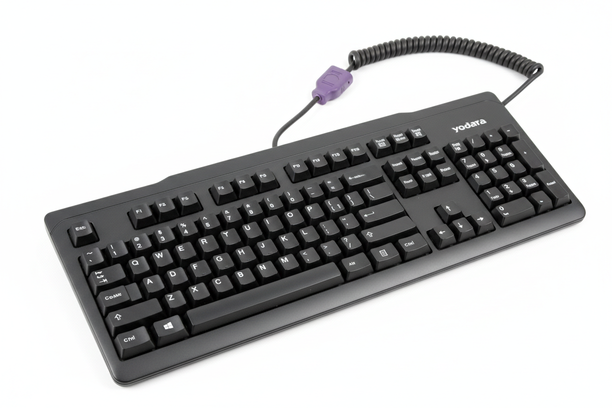 Yodata PS/2 Computer Keyboard Black