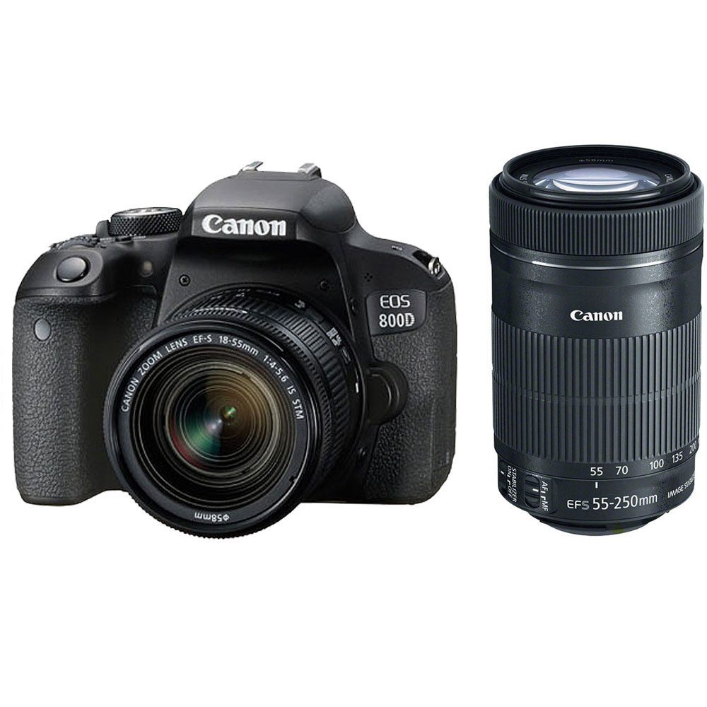 Canon EOS 800D - DSLR Camera - Double Lens Bundle - with 18-55mm and 55 ...