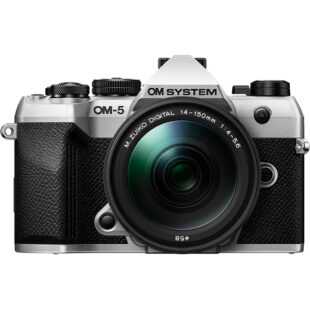 om systems om-5 mkii with 14-150mm lens silver